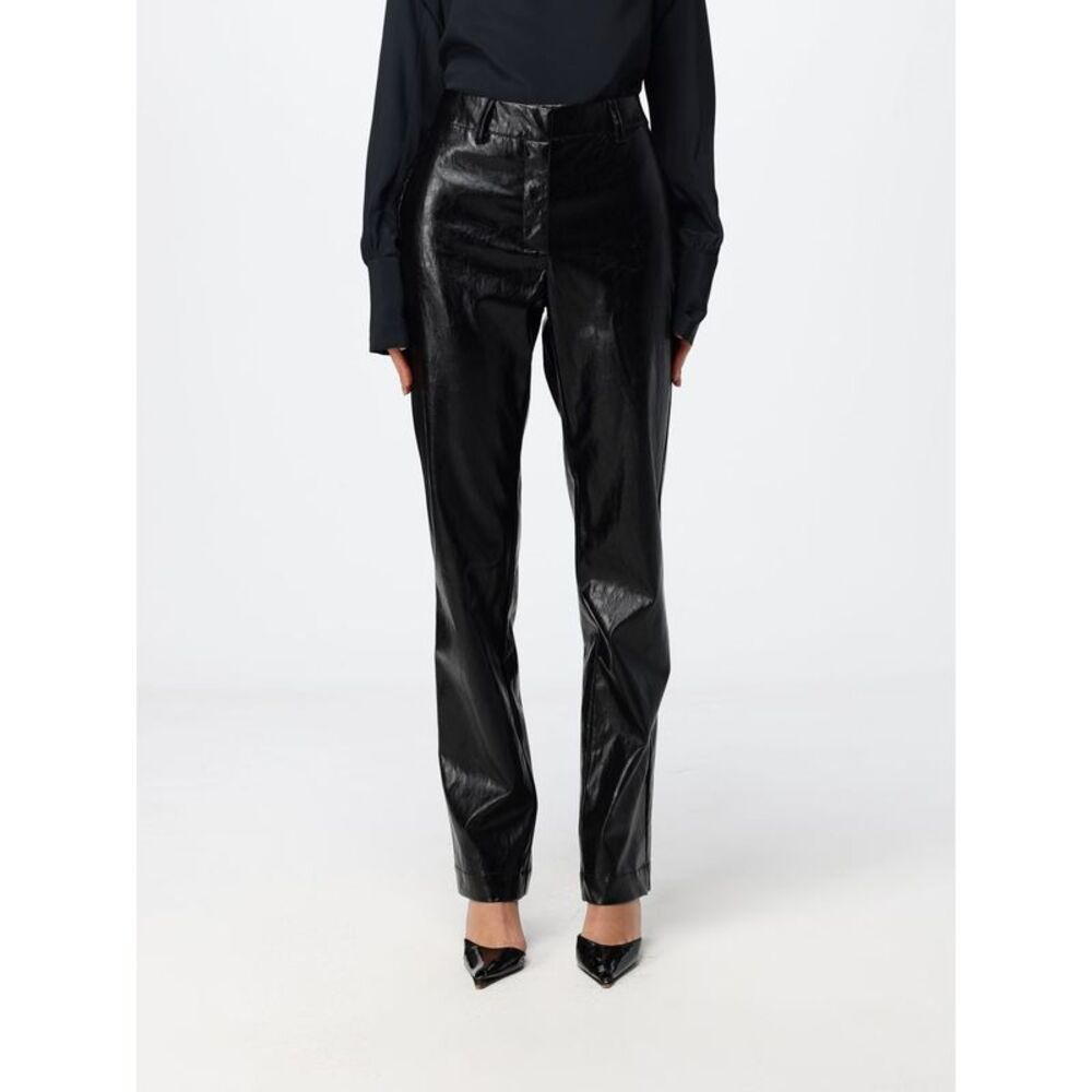 Federica Tosi Women High-Waisted Straight Federica Tosi Faux Leather Trousers - Picture 1 of 3